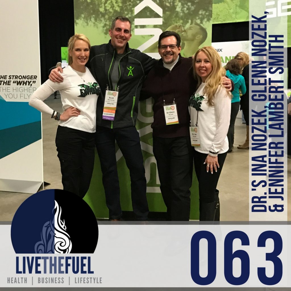 063 Live from Isagenix University Newark with Dr. Ina Nozek and Glenn Nozek with Jennifer Lambert Smith on LIVETHEFUEL