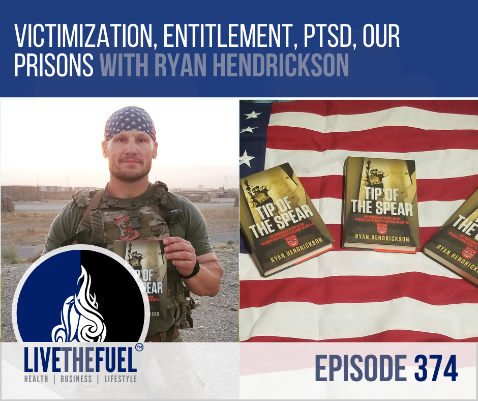 Victimization, Entitlement, PTSD, & Our Prisons with Tip of the Spear author, Ryan Hendrickson on LIVETHEFUEL